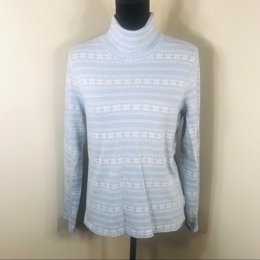 Eddie Buaer Nordic Fair Isle Print Turtle Neck